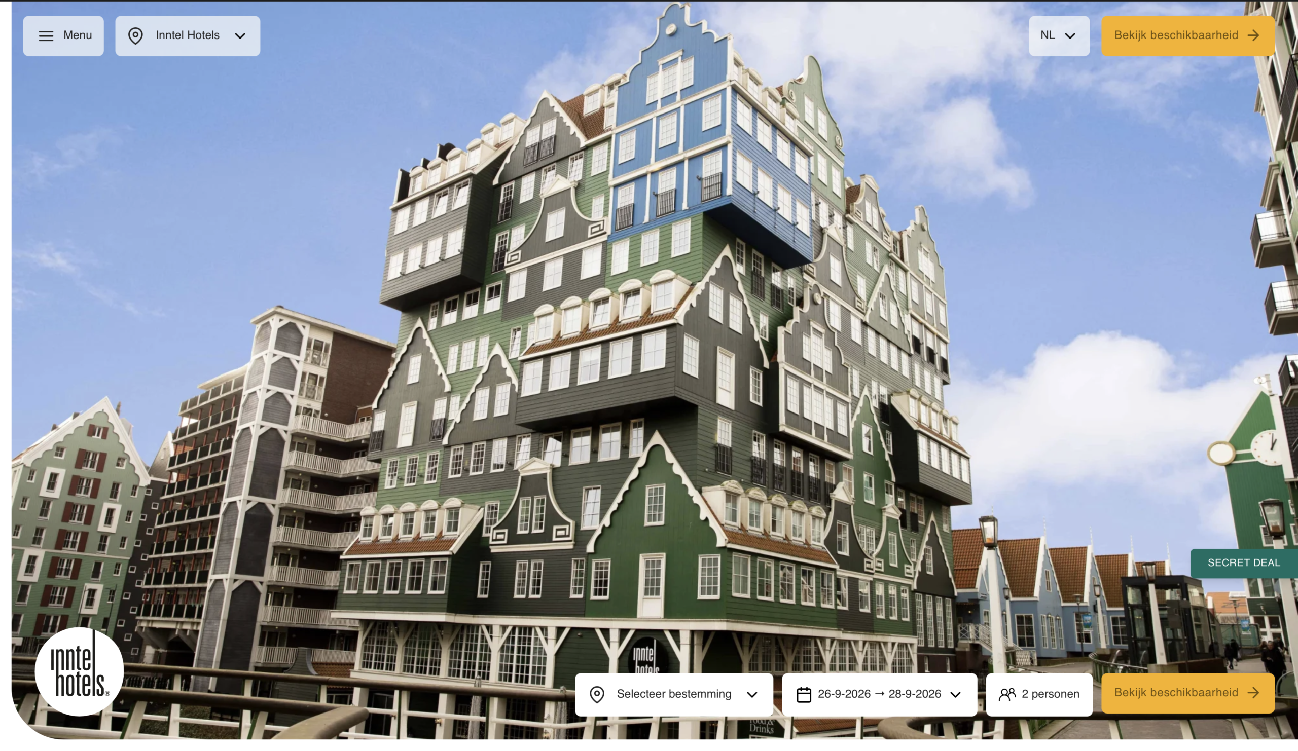 Website van Inntel Hotels