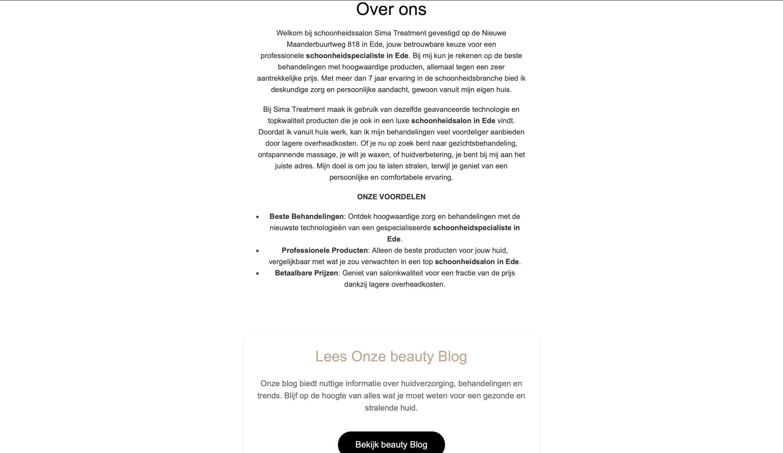 Over ons-pagina van Sima Treatment